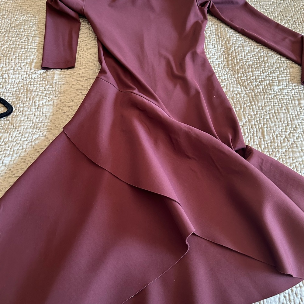 Givenchy Dark Cherry 🍒 color Asymmetrical Dress Size Small - Picture 6 of 10